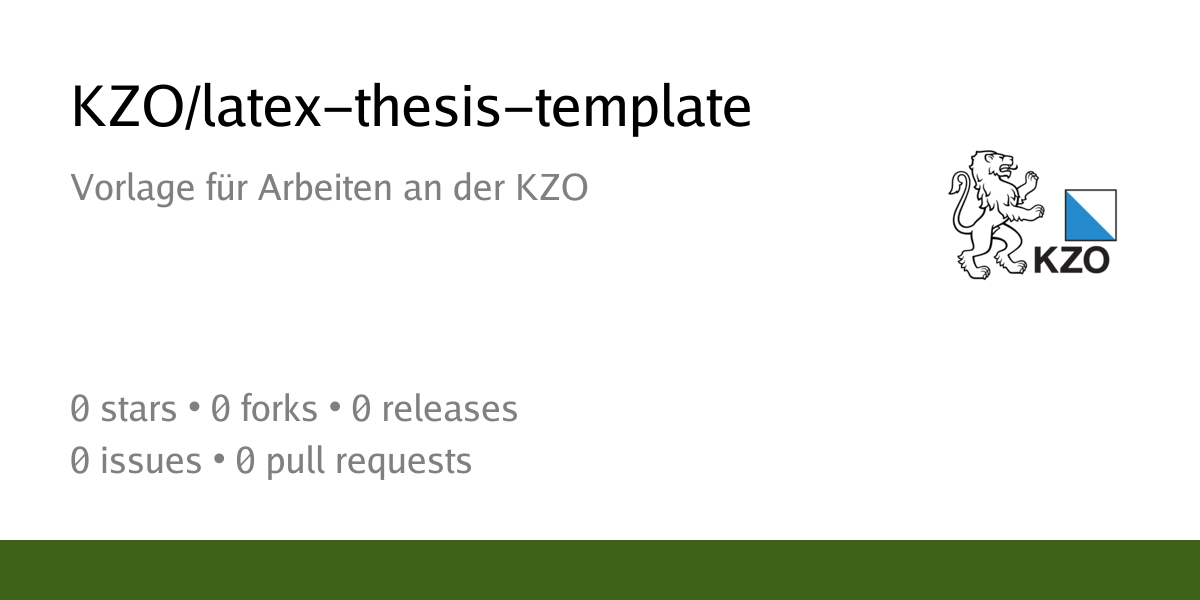 KZO/latex-thesis-template: Vorlage für Arbeiten an der KZO - Jäckle's ...